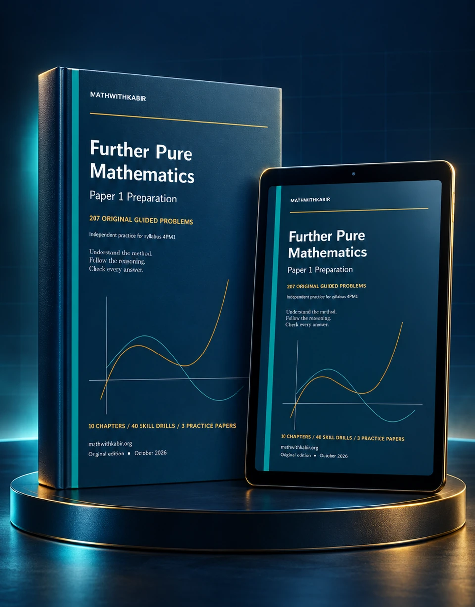 3D mockup of the Further Pure Mathematics Paper 1 digital book